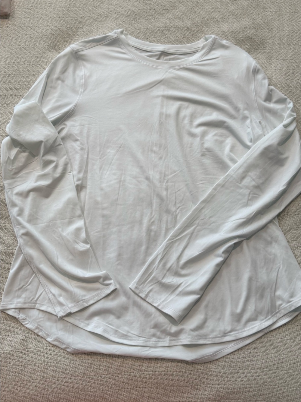 Amazon White Long-Sleeve Crew Neck Tee